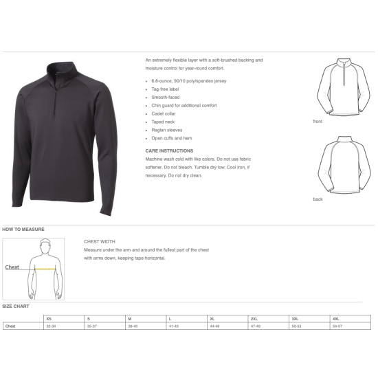 Mens Sport-Tek® Sport-Wick® Stretch 1/4-Zip Pullover